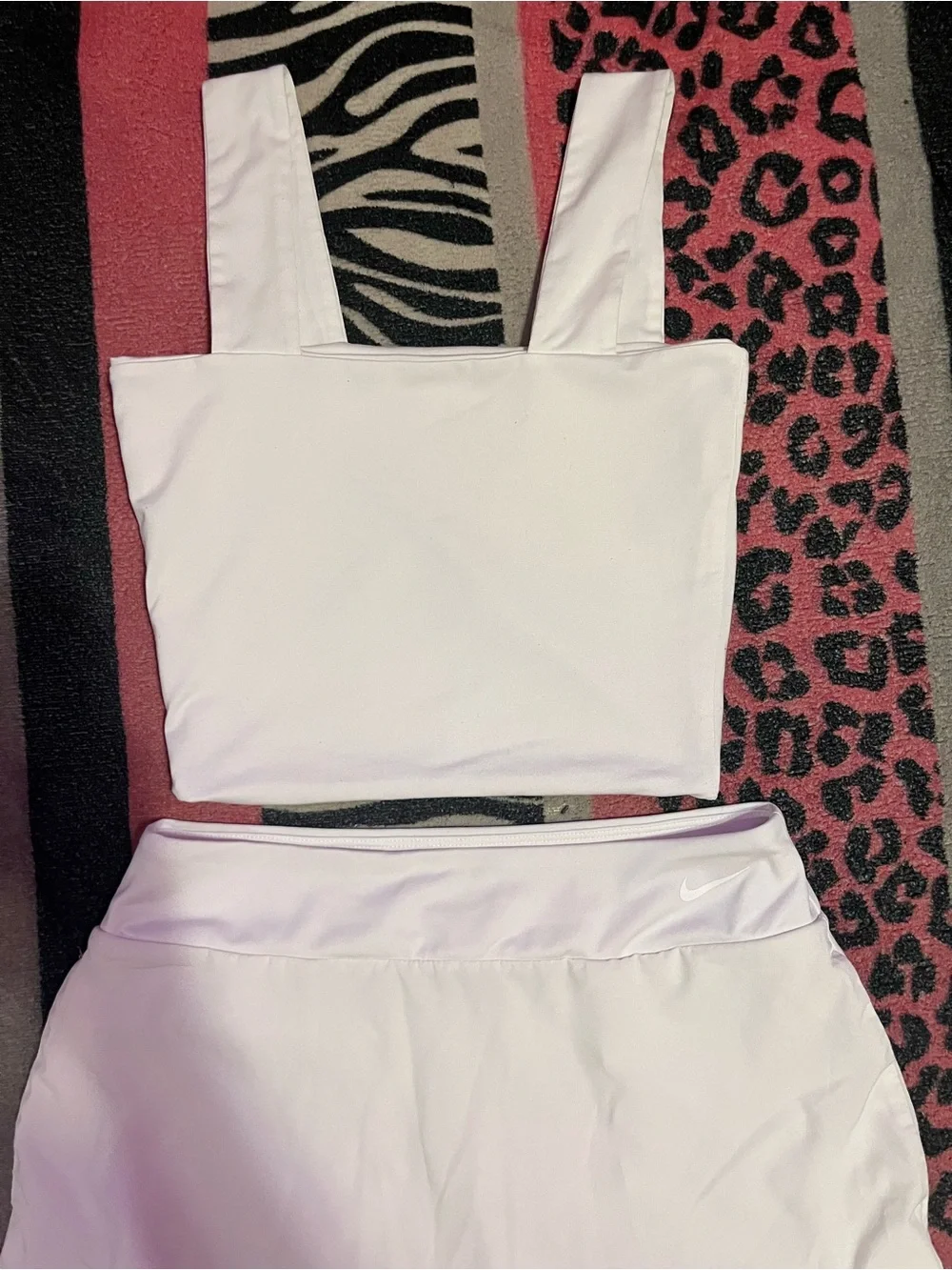 Nike white DRI-FIT skirt set